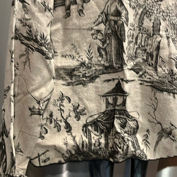 LOUIS SIMON for La Libellule TAN designer ASIAN BLAZER JACKET black ribbon ties - Picture 9 of 16